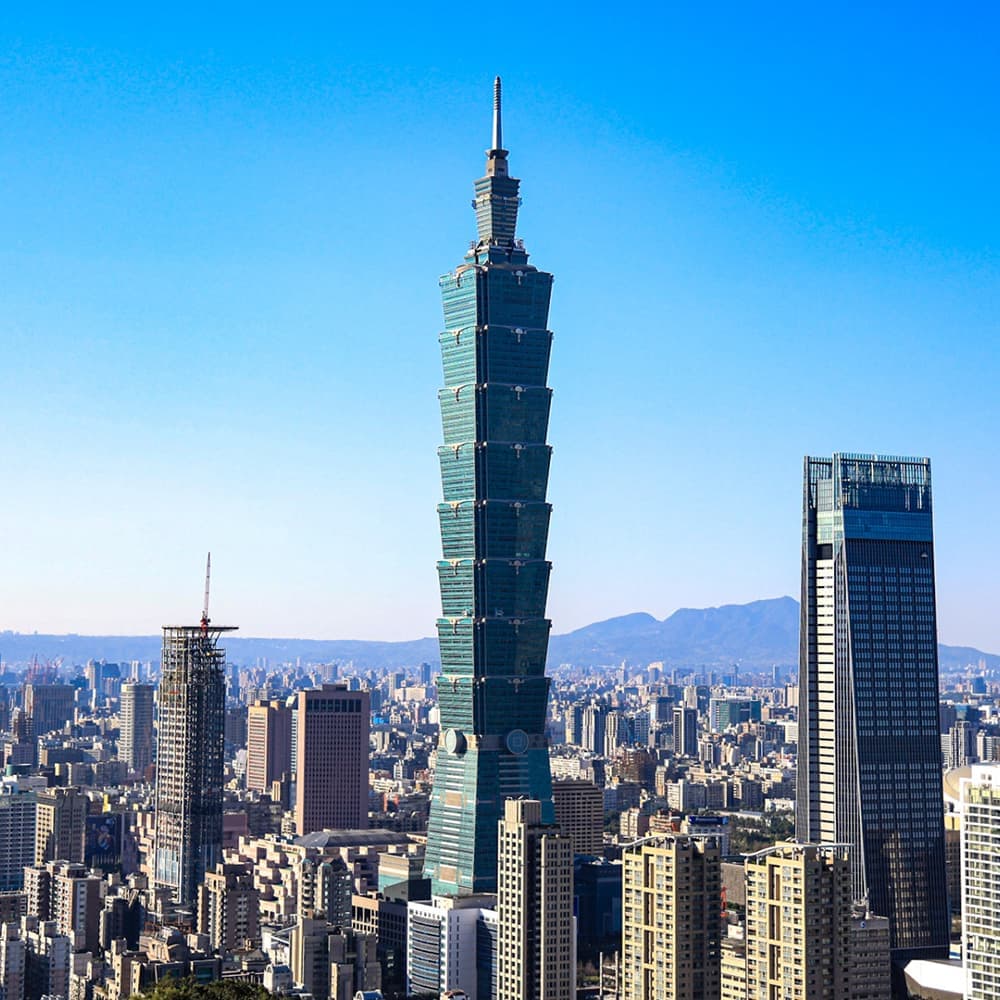 台北101と台北の街並み